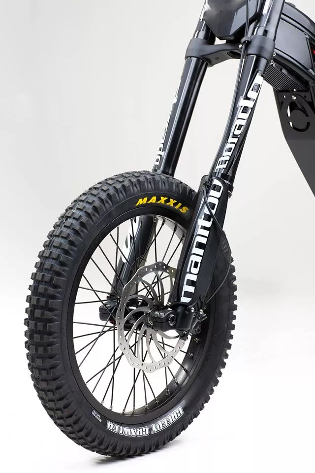 The Manitou Dorado Expert front fork with 7 in (180 mm) of travel