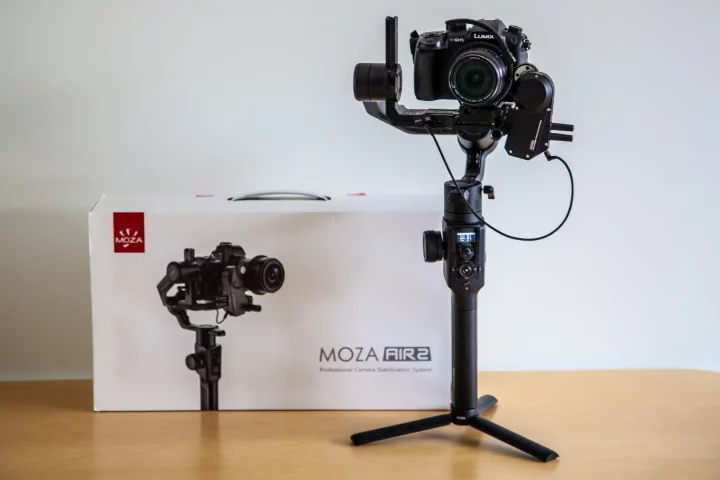 Moza's Air 2 steps things up a level with new features like a quick-release plate, focus controller and a tilted roll arm that lets you see the rear screen on your camera without tilting it out