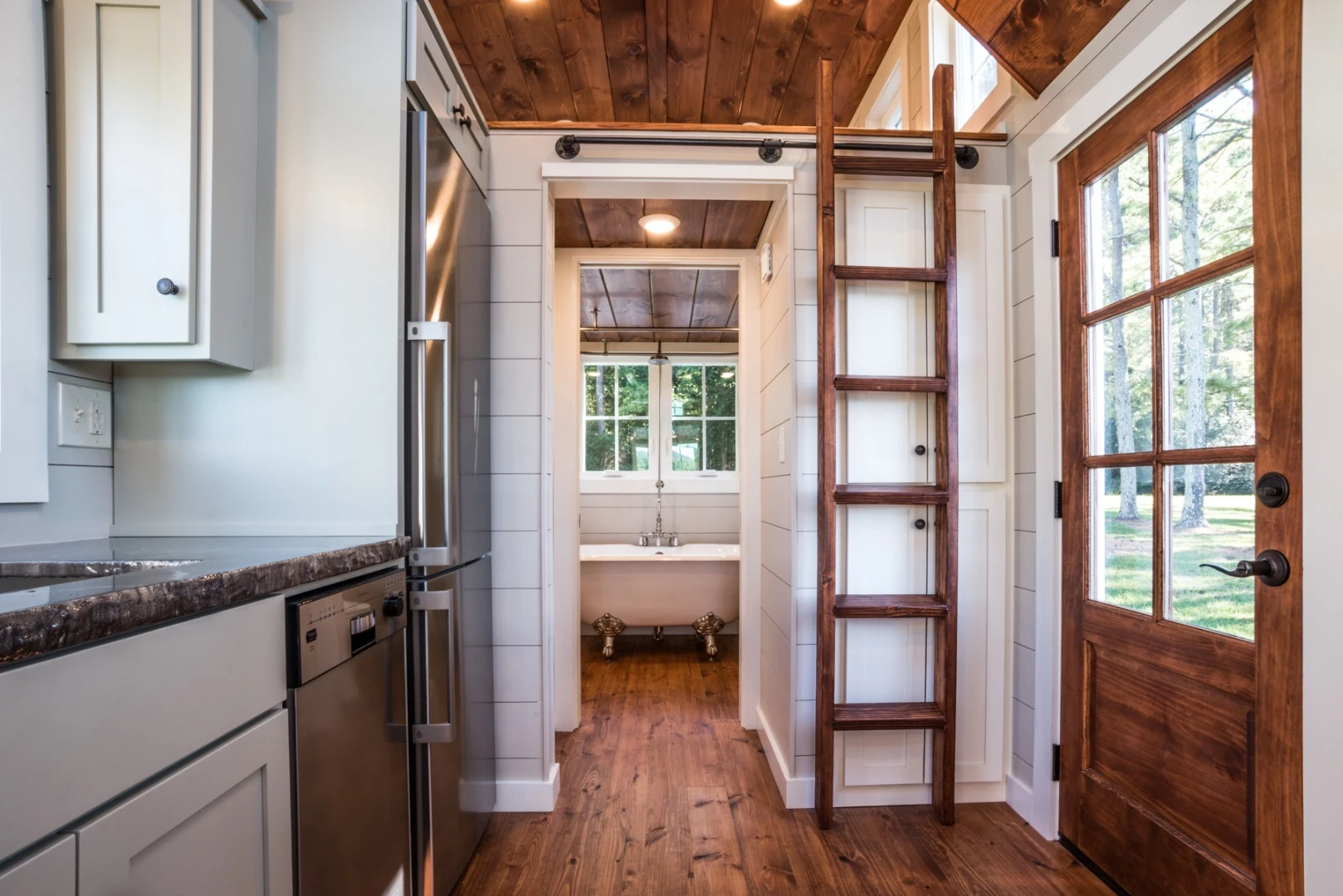 The Ridgewood's second bedroom must be accessed by the ladder pictured