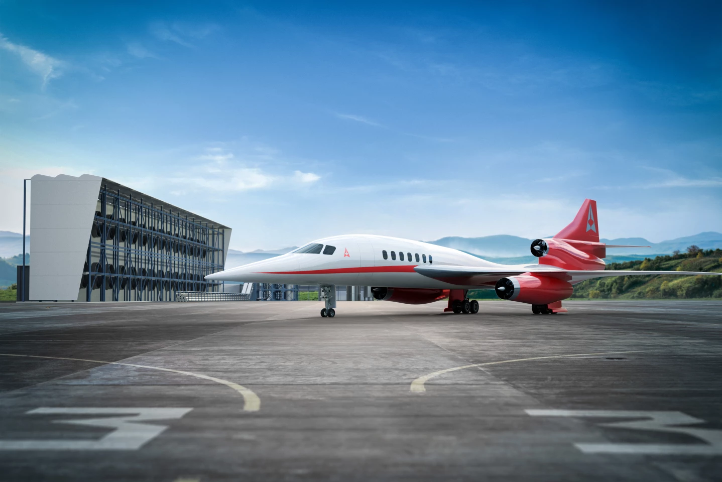 The structure in the background is the kind of contraption Carbon Engineering will use to pull carbon dioxide from the air and convert it into synthetic crude, from which carbon-captured jet fuel will be created