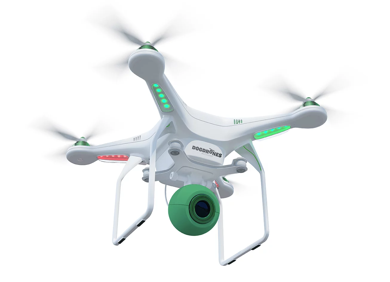 A rendering of Watchdog 1, a drone designed to scour landscapes for dog poo