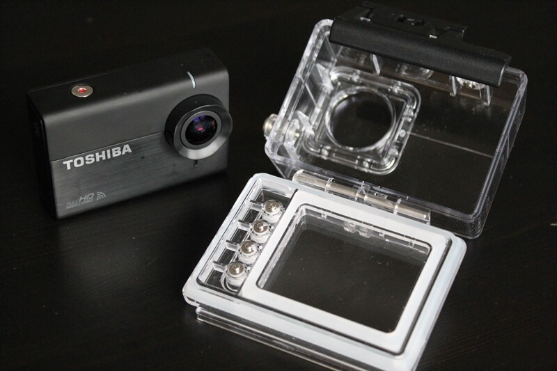 A case is provide with the Camileo X-Sports for use underwater or to provide the camera with extra protection