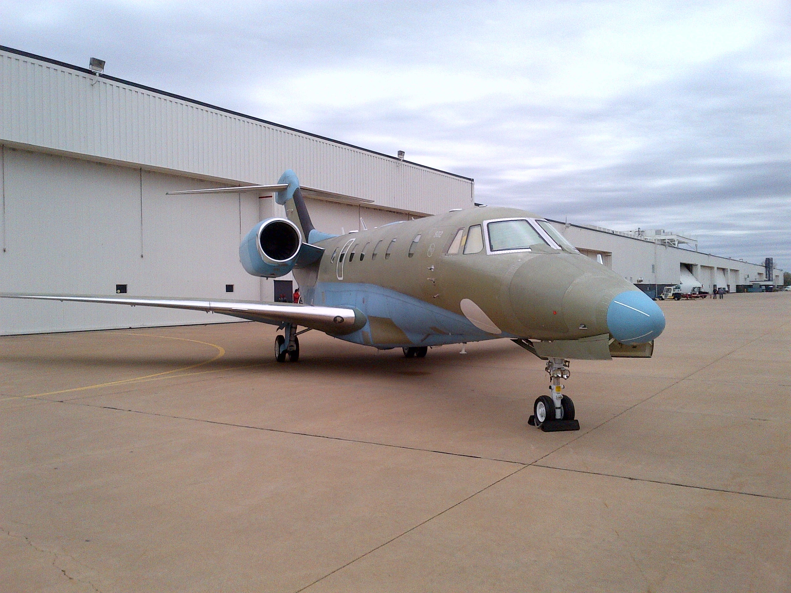 The first new Citation X production unit at Cessna's Wichita, Kansas, manufacturing facility