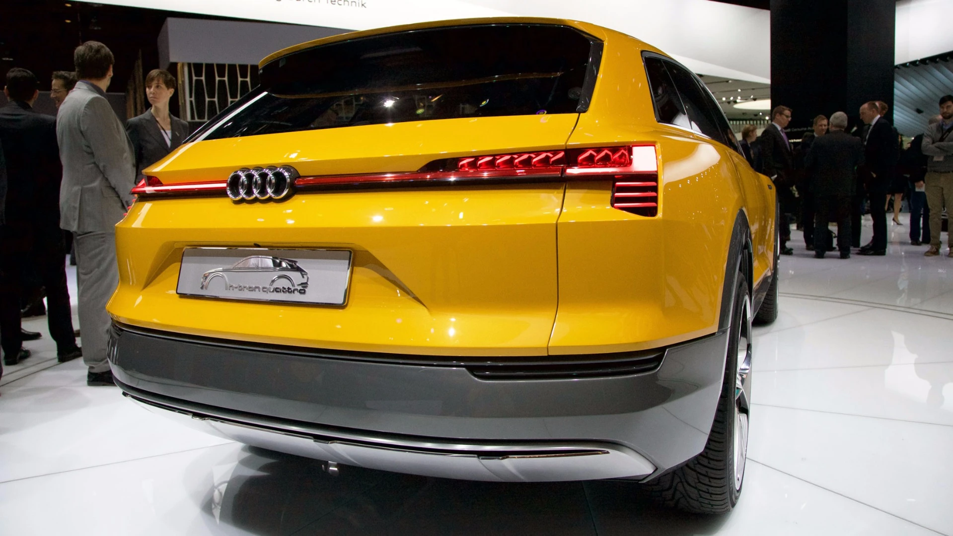 The car looks remarkably similar to the E-Tron that uses, you guessed it, electric power