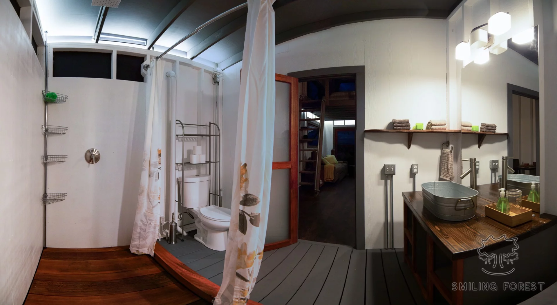 Phoenix House's bathroom includes toilet, shower, and sink