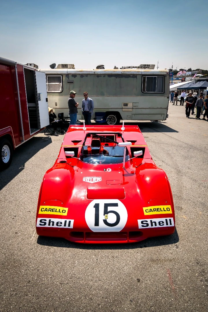 1971/72 Ferrari 312PB's 3.0 liter flat-12 cylinder engine has a redline of 11,500 rpm and weighs in at only 650 kg