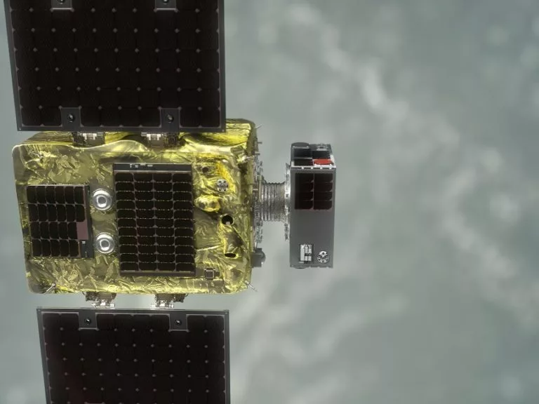 ELSA-d's servicer module performs a magnetic capture of the client module