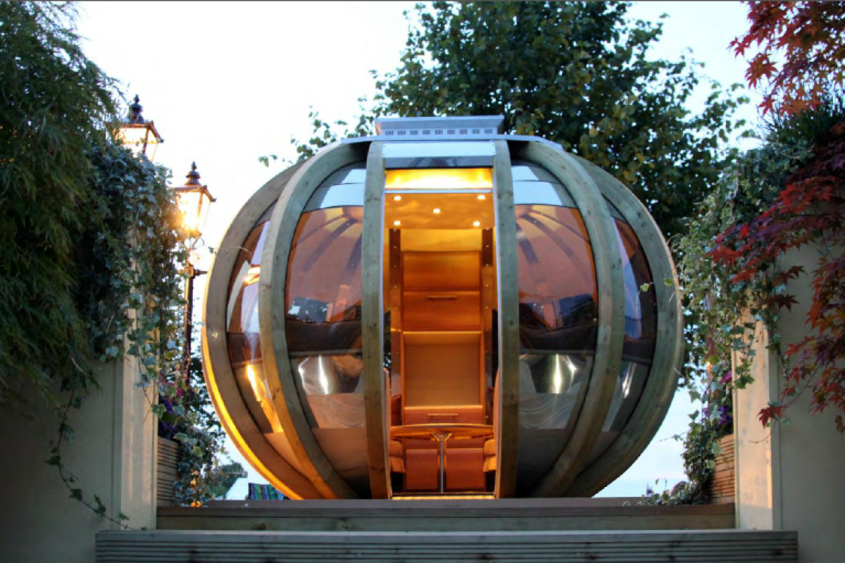 G-POD is a futuristic looking portable unit that comes in four different options, designed to create a backyard lounge, dining room or office