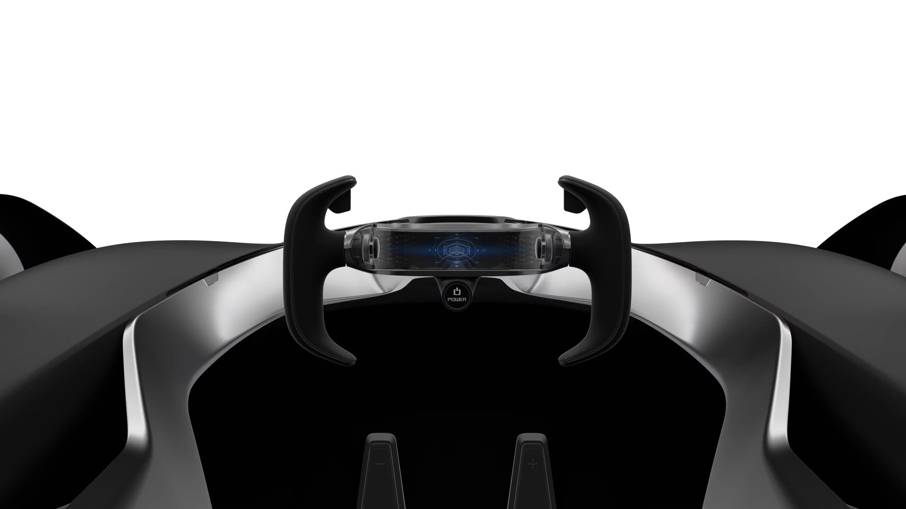 The e-Racer's steering wheel
