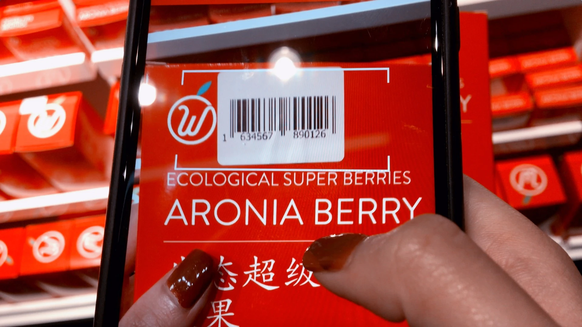 A barcode scan of items purchases them automatically via credit card