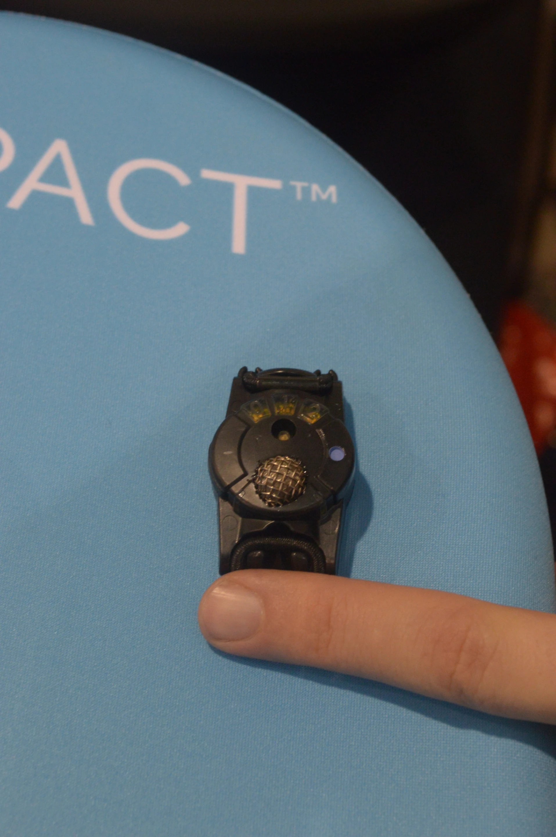 A look at one of three blast sensors used on BlackBox's military system