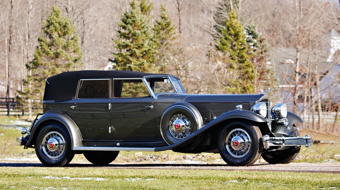 The superlatives surrounding this car bely the price it is expected to fetch. It is the ultimate Packard chassis powered by a second-generation Packard Twin Six (V12) engine adorned with the ultimate Dietrich custom body, built new for Al Jolson. The car previously sold at auction in 2011 for $1,100,000 and now that it has been fully restored to the original grey exterior and brown leather interior, it should fetch a great deal more.