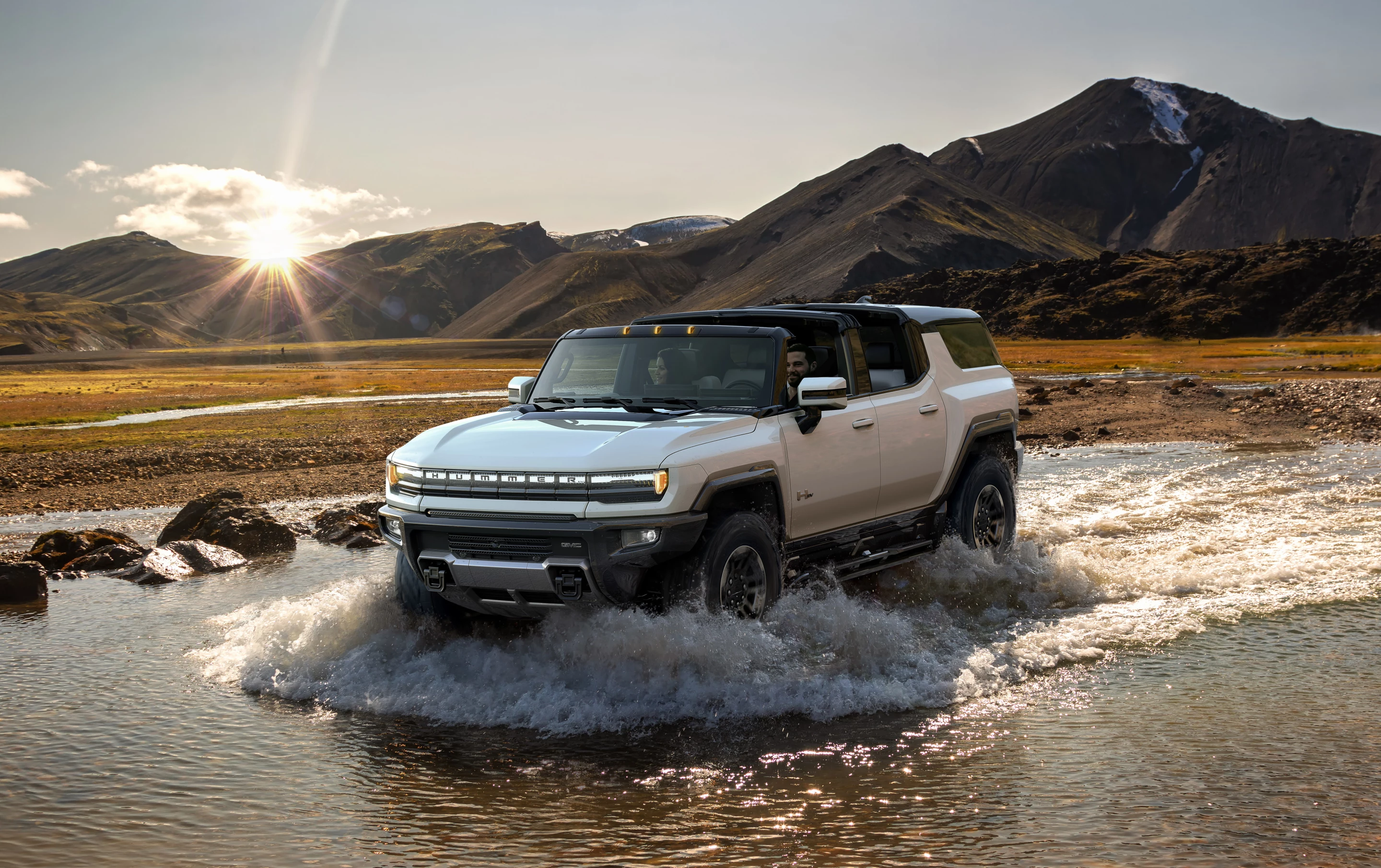 Both the Hummer EV Pickup and the SUV have a water-fording capability of up to 73.3 inches