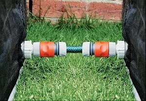 Tank fittings are compatible to fit a standard garden hose