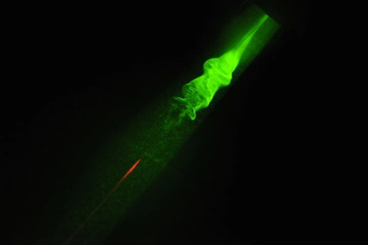 Swiss researchers have reported laser-powered cloud seeding success, both inside and outside the laboratory (Image credit Jean-Pierre Wolf, University of Geneva)