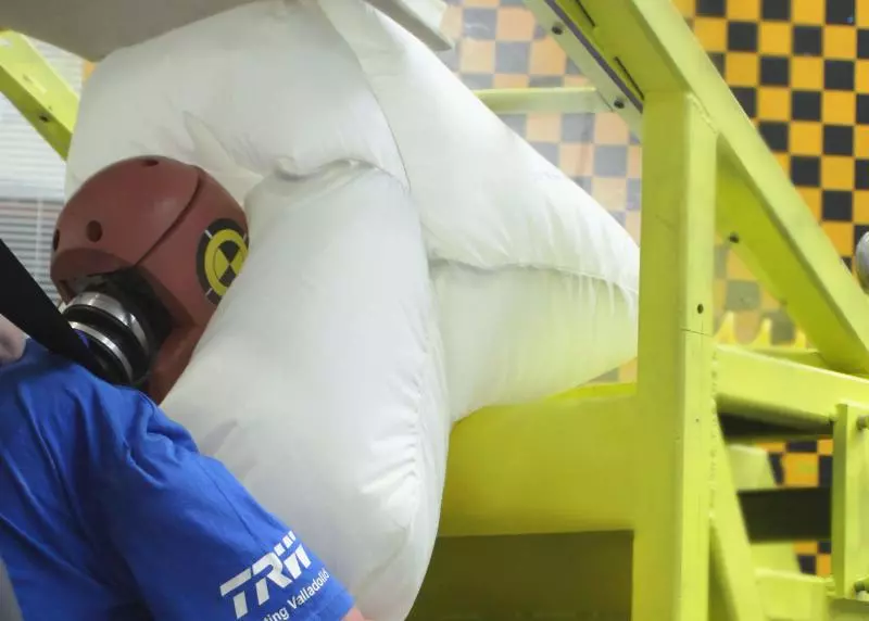 TRW's roof-mounted airbag in testing