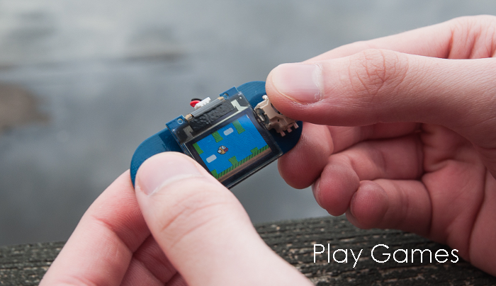 The TinyScreen can also be used as a basic console