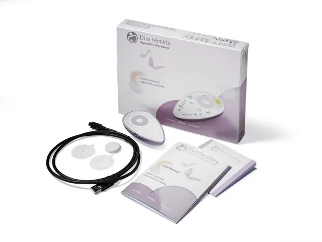 The system includes a sensor, reader, adhesive patches, a USB cable and instructions
