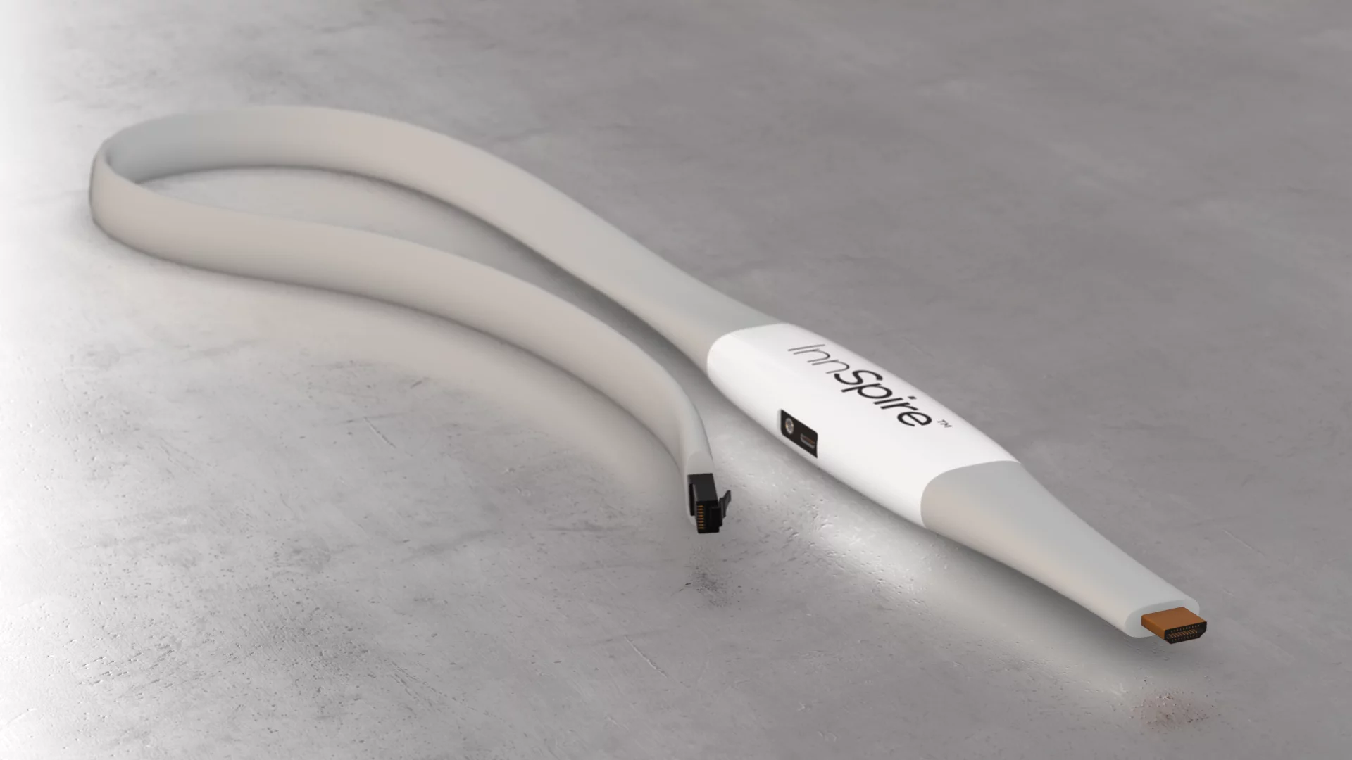 At one end of the InnCable is an Ethernet connector, and HDMI at the other. Inbetween sits an Android-powered "set-top box"