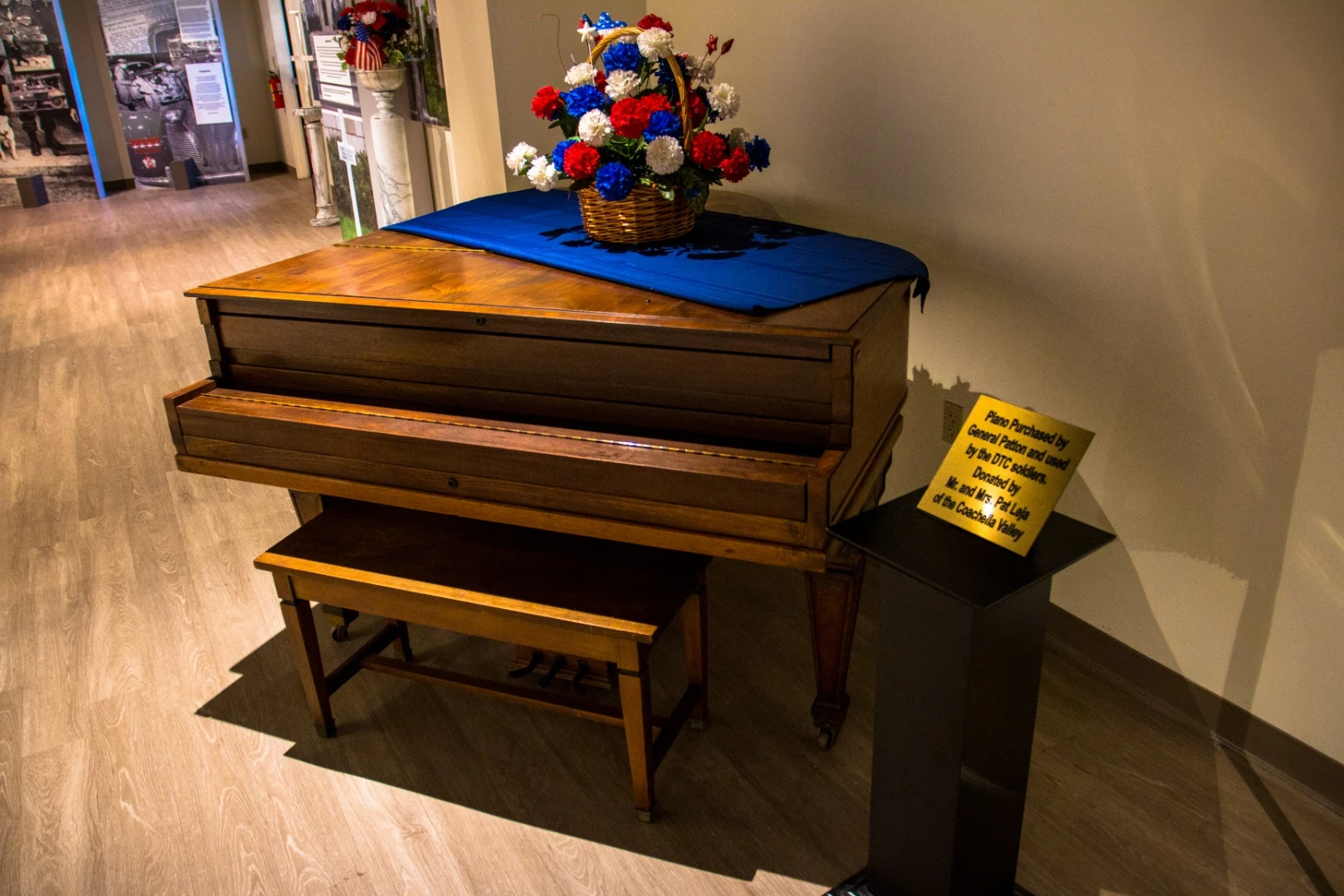 General George S. Patton used money from his own pocket to purchase this piano for his soldiers at the Desert Training Center