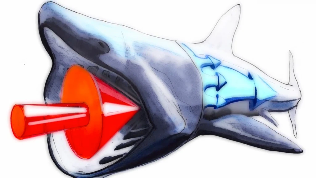 Water enters the basking shark's mouth and is expelled through its gills