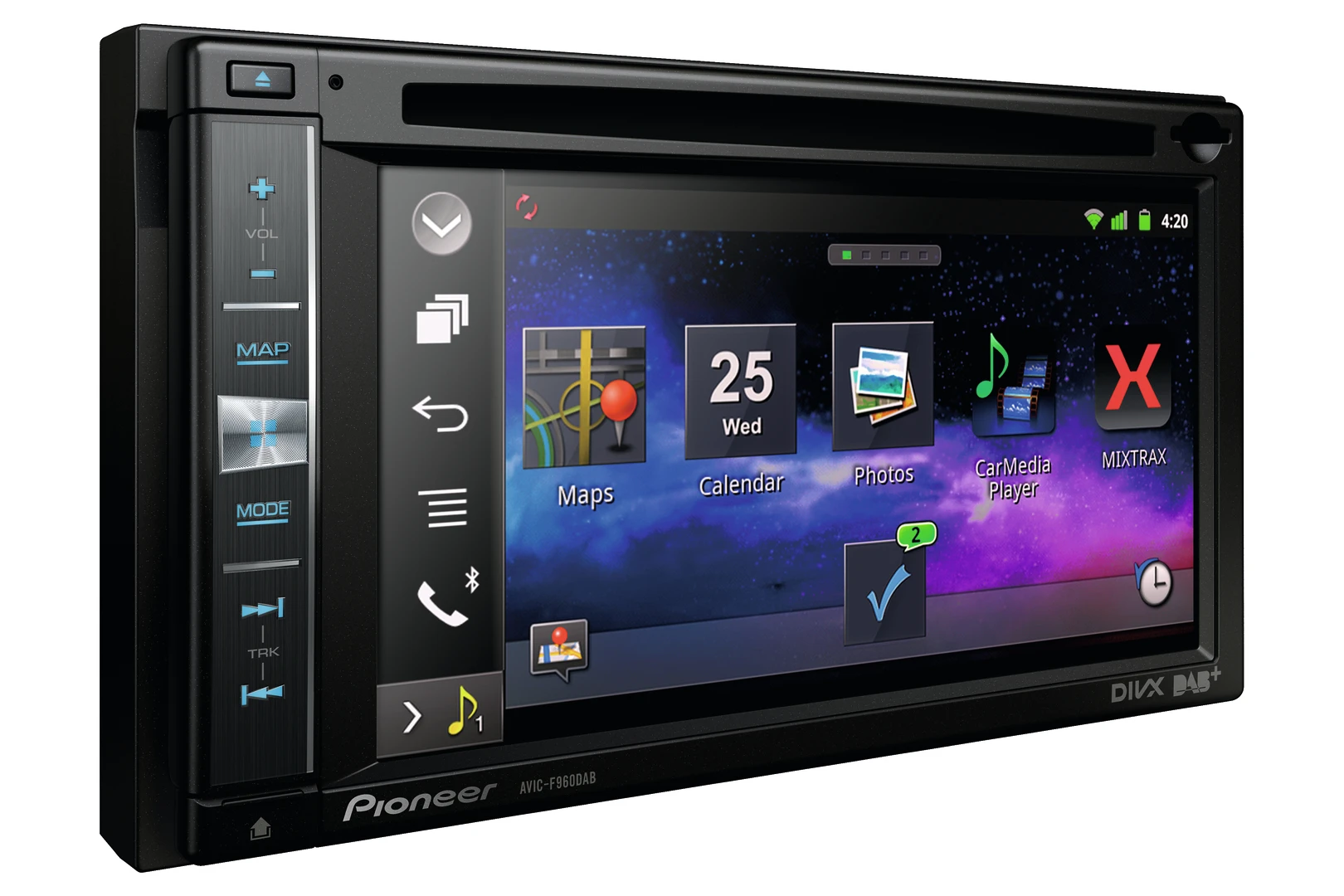 The new Pioneer devices do away with Bluetooth connections and link the iPhone with touchscreen display via cable