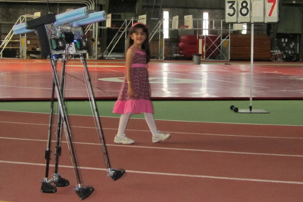 Cornell Ranger gets a walking buddy in Fatemeh Hasaneini, a daughter of one of the students who worked on the robot