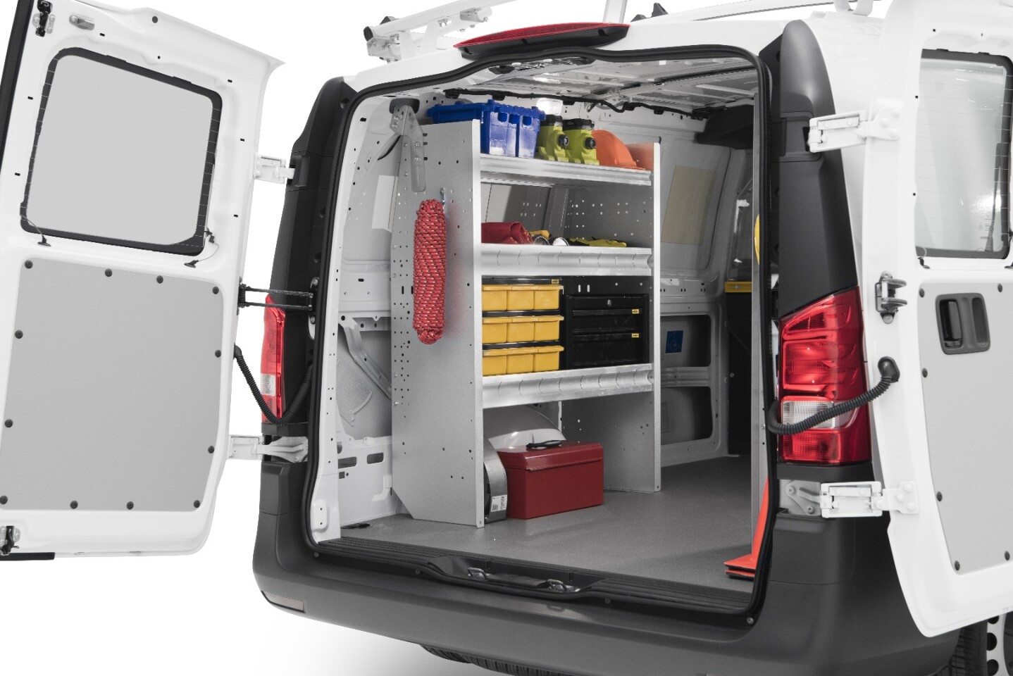 Mercedes will fit the load bay with a full range of shelves or drawers