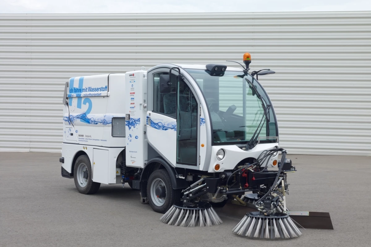 The hydrogen-powered CityCat H2 that is being trialed on the streets of Basel, Switzerland
