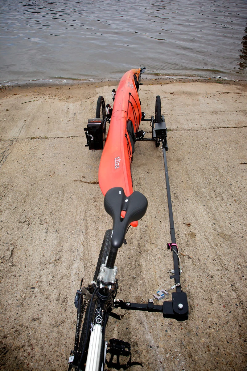 Haul your kayak to the water's edge and exercise your arms and legs