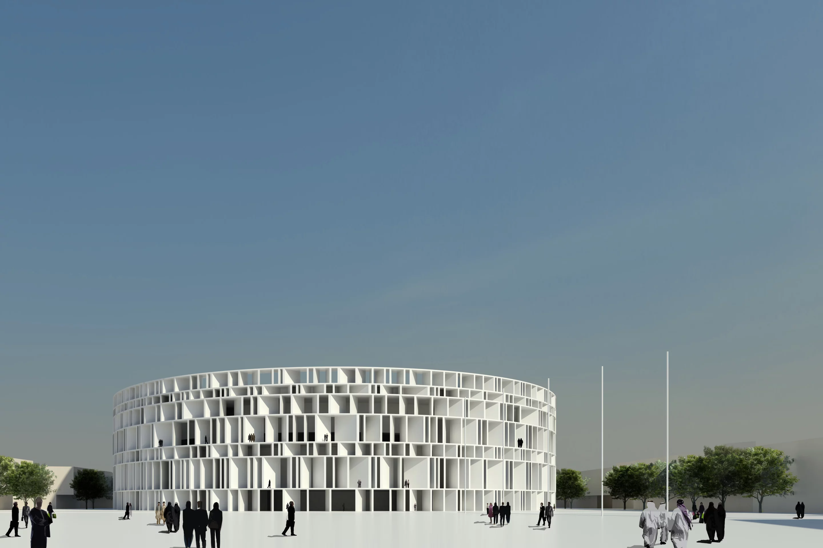 The Council of Representatives building at the heart of the design (Image: Assemblage)