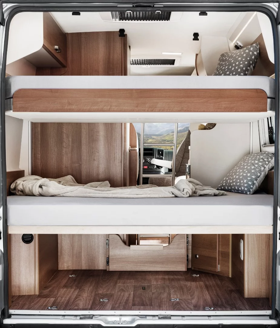 A look at the available bunk beds on the 540 and 600 D models