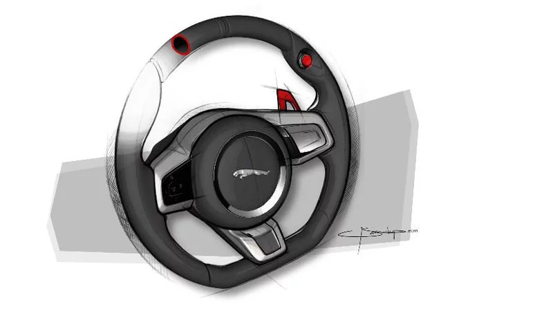 The Jaguar C-X16 production concept sports car design sketch