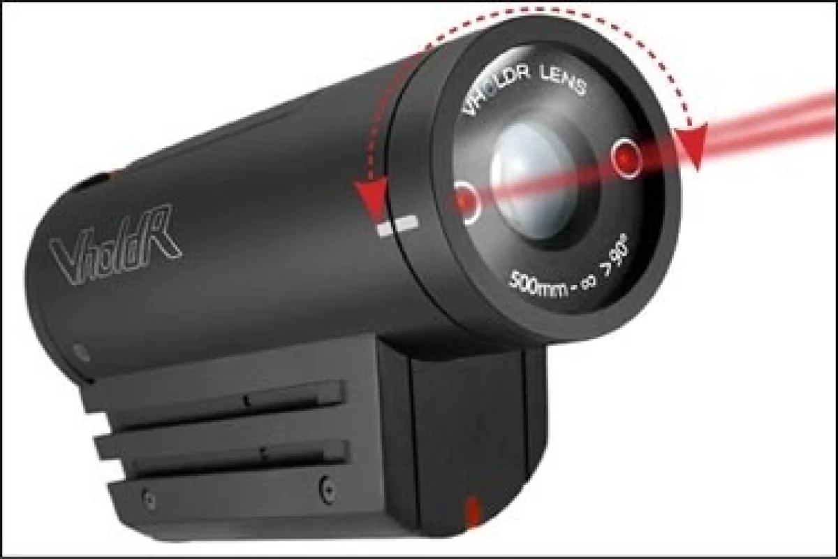 The VholdR laser-guided helmet cam