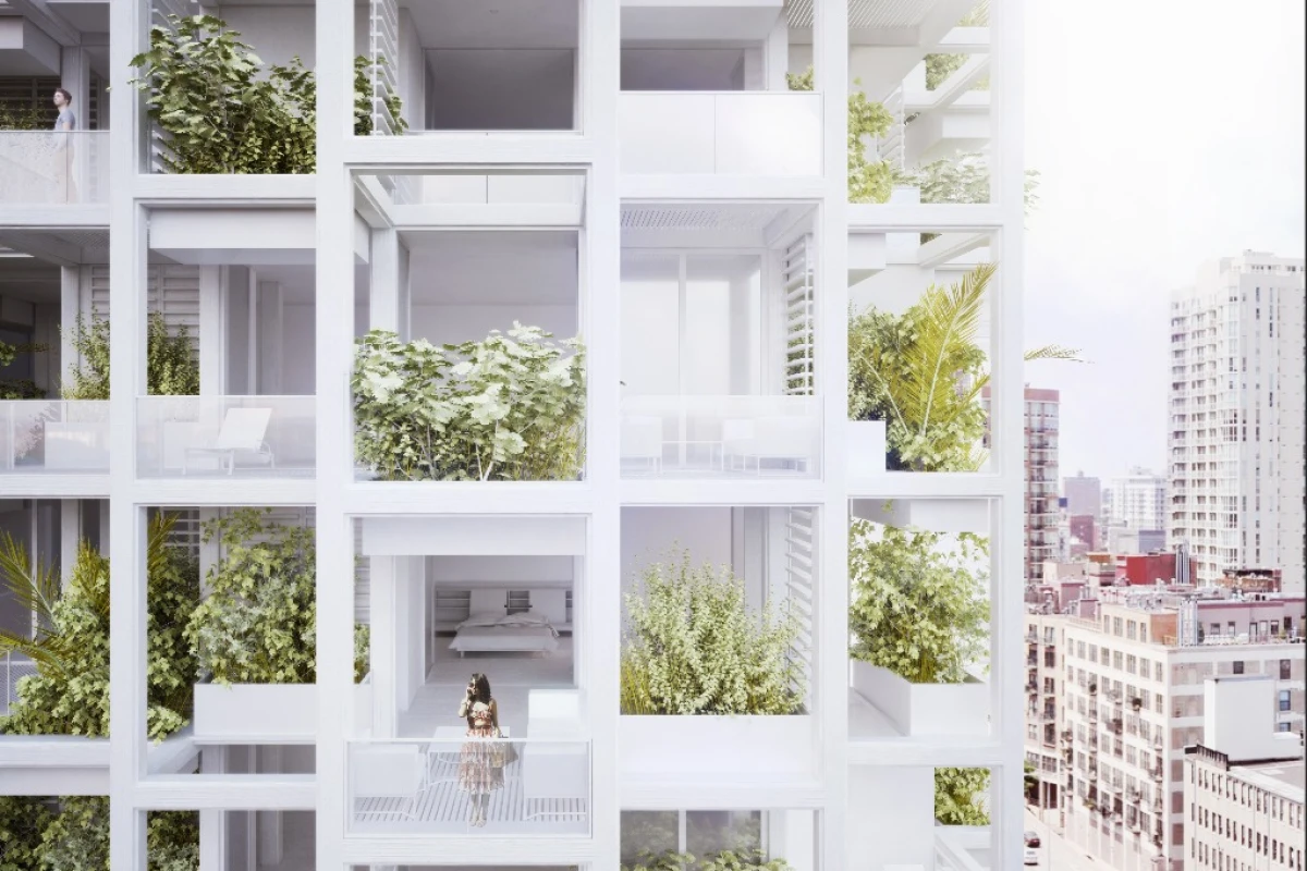 The Vijayawada Garden Estate takes the form of a structural grid