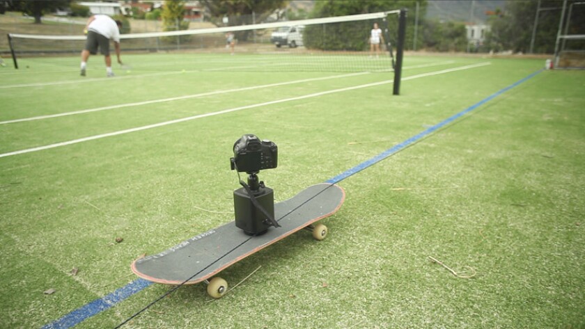The Genie doesn't need dedicated track equipment - simple rope will do, allowing users to improvise their own tracks or cable runs using skateboards and the like