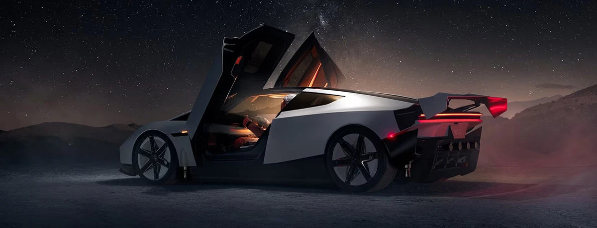 The new Roadster gets entirely different aerospace-inspired styling than that of the 2017 prototype