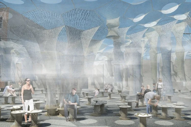 Visitors to the site will be treated to a misting system that is activated when someone is near