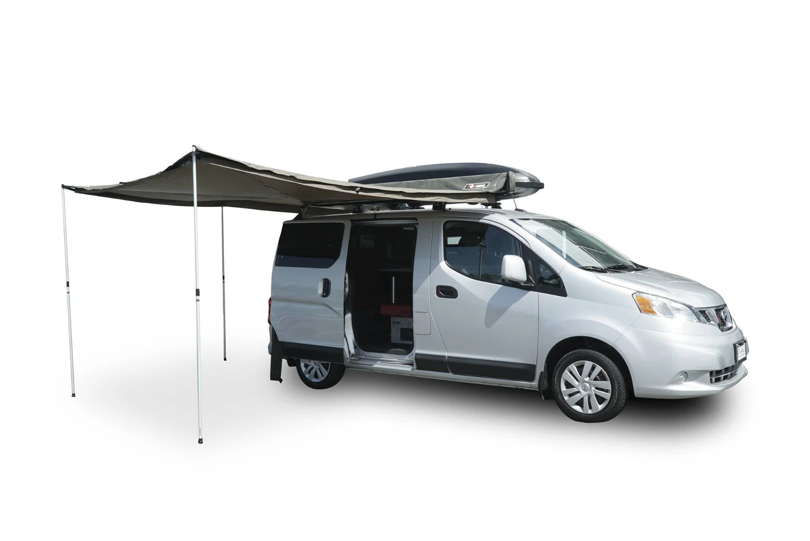 The wraparound Batwing awning is an option