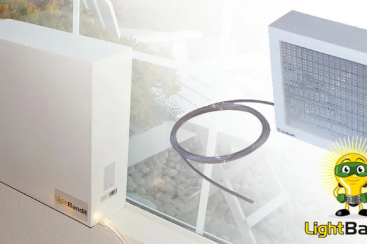 The Light Bandit captures sunlight and allows you to use it in your home
