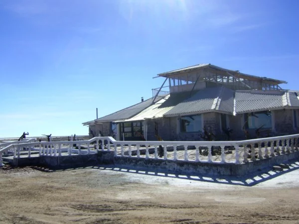 The hotel is located on the edge of the Great Salar de Uyuni, the world’s largest salt flats