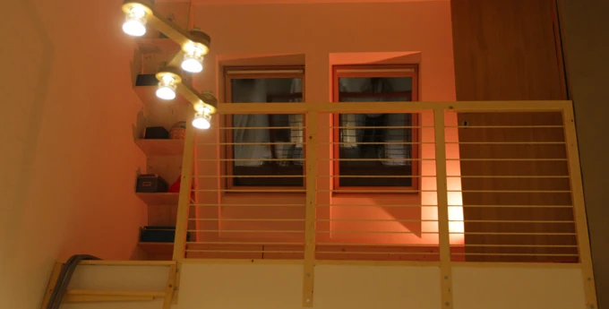 The home features triple-glazed windows that allow natural light to enter the home while also keeping out the heat