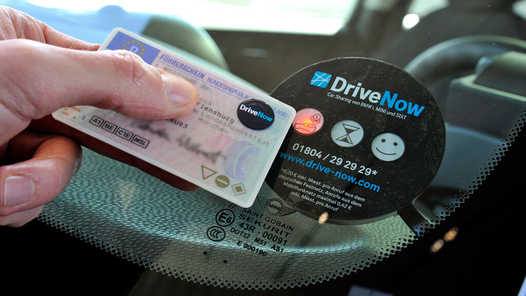 The keyless DriveNow scheme uses a chip attached to the member's license.