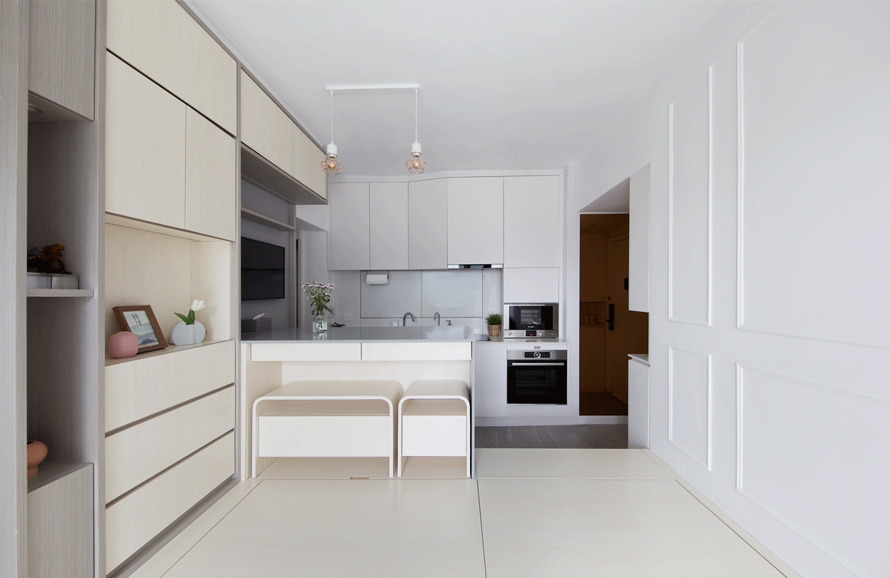 Hong Kong Micro Apartment Packs Smart Tech Into Transformable Spaces