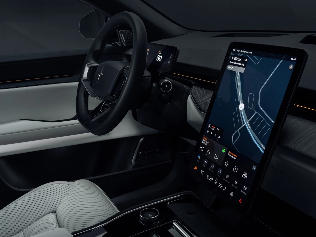 Digital instruments, an infotainment tablet and an available head-up display keep the driver engaged, informed and in control