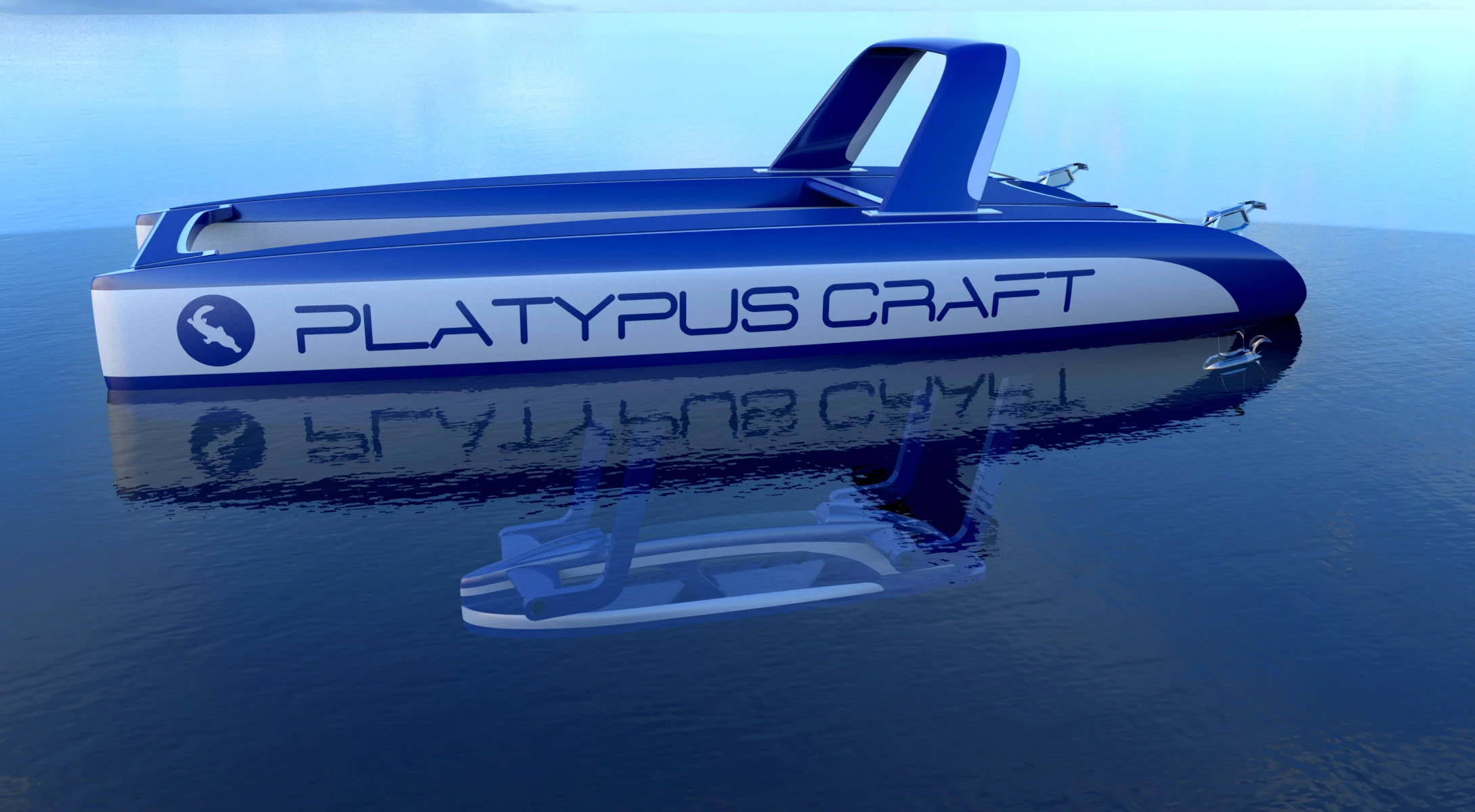 Platypus final design side view with central pod lowered