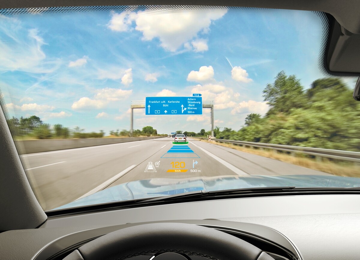 Continental's Augmented Reality HUD puts information on the road