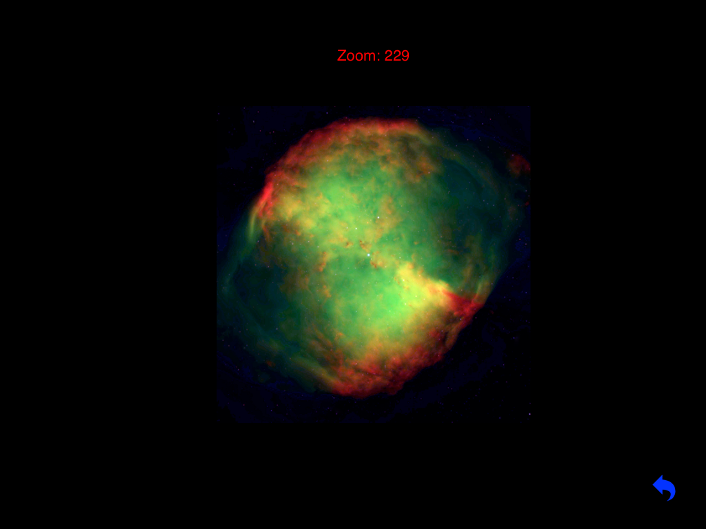 You can zoom in on some celestial objects