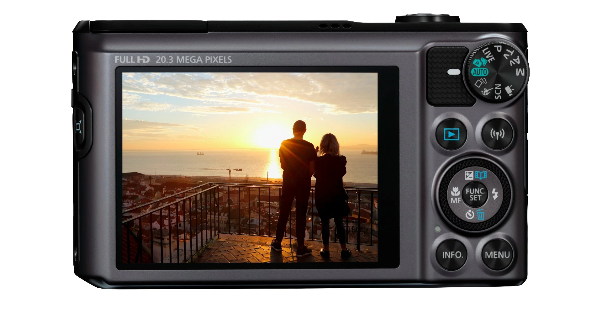 The Canon PowerShot SX720 HS uses a 1/2.3-inch CMOS sensor paired with a Digic 6 image processor