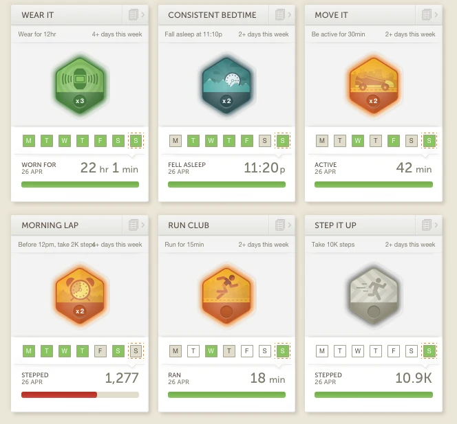 The Basis Peak fitness tracker encourages you to be more healthy with habit reward badges